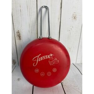 Fiesta Red Non-Stick Small Frying Pan Skillet Stainless Steel Handle 5.25"